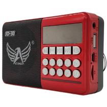 Rádio Fm Digital Pen Drive E Bluetooth Recarregável Jd-30 - Altomex