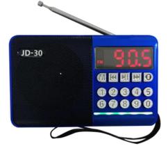 Rádio Fm Digital Pen Drive E Bluetooth Recarregável Jd-30 - Altomex