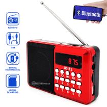 Rádio FM Portátil Digital Bluetooth, MP3, Entrada Pendrive e Cartão Alta Qualidade JD31VM