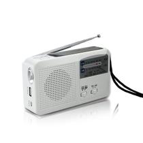 Rádio Hoshine de Emergência - Autoalimentado com Manivela e Solar