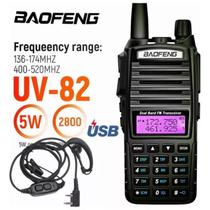Rádio Ht Comunicador Baofeng Dual Band Uv82 Rádio Fm Cor