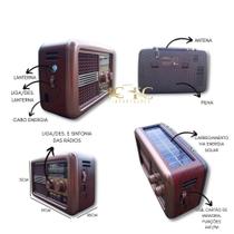 Radio Livstar Recarregável Solar 7 Faixas Usb/bluetooth - Ministar