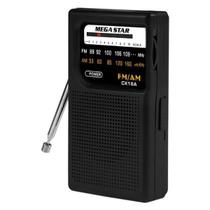 Rádio Mega Star CX16A AM/FM - Preto- Envio Rapido