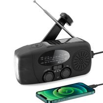 Rádio Meteorológica de Emergência Puyinii AM/FM/NOAA 2000mAh Preto