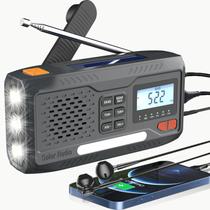 Rádio meteorológica de emergência Rumenglai 2000mAh/7400mWh com LCD