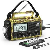 Rádio Meteorológica Eoxsmile 12000mAh/44400mWh AM FM de ondas curtas