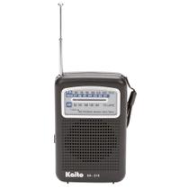 Rádio Meteorológica Pocket AM/FM NOAA Kaito KA210, preto