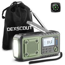 Rádio meteorológico de emergência DexScout 5000mAh Solar Hand Crank