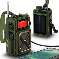 Rádio meteorológico de emergência FosPower D9 com banco de energia 14800mAh