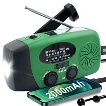 Rádio meteorológico de emergência IronThunder 2000mAh com carregador solar