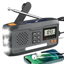 Rádio meteorológico de emergência IronThunder com manivela solar