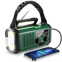 Rádio meteorológico de emergência Leaton 10000mAh com manivela solar USB