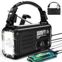 Rádio meteorológico de emergência Leaton Hand Crank Solar 20000mAh