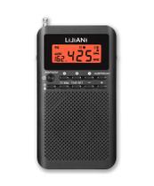 Rádio meteorológico LIJIANI NOAA AM/FM portátil operado por bateria