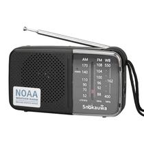 Rádio meteorológico Snokauwa NOAA AM FM com bateria portátil com antena