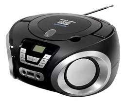 Rádio Micro System Boombox Mega Star Toca CD Bluetooth USB FM Auxiliar Bivolt Portátil