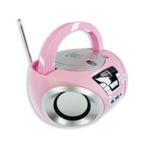 Radio micro system toca cd usb bluetooth fm rosa Presente Mãe Esposa Mulher
