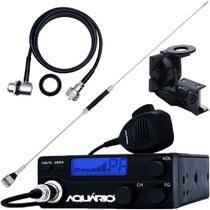 Rádio Móvel Px 40 Canais Homologado Rp40 Antena Bobinada 67cm Cabo Coaxial c/ Conectores 5,5m Suporte Bi-Articulado Calha