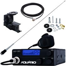 Radio Móvel Px 40 Canais RP-40 Antena 1,62m B-2070 Cabo Coaxial 5,5m c/ Conectores Suporte Calha