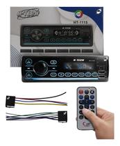 Rádio MP3 Automotivo H-Tech HT-1115 USB AUX BT 4 Canais 45W 7 Cores