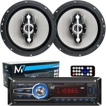 Rádio Mp3 Bluetooth Carro +2 6 Polegadas Falantes 70w Le Son