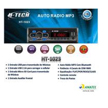 Radio mp3 ht-1023 - 2 usb/tf/sd/aux/bluetooth - controle e app 4x25w - H-TECH