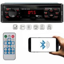 Rádio MP3 Player Automotivo Bluetooth USB SD Aux FM 4x25w FP Import Slim Som Carro