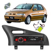 Rádio MP3 Player Bluetooth FM Moldura Fiat Palio ED + Pingo T10