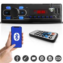 Rádio Mp3 Player Som Carro Automotivo Bluetooth Sd USB 1 Din