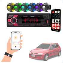 Rádio Mp3 Som Automotivo Bluetooth 7 Cores Celta 2005 2006 2007 2008 2009 2010 2011 2012 2013 2014 2015