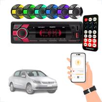 Rádio MP3 Som Automotivo Bluetooth 7 Cores Voyage 1981 1982 1983 1984 1985 1986 1987 1988 1989 1990 até 2023