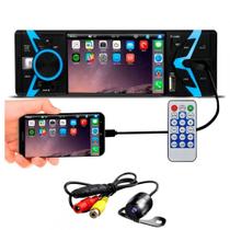 Rádio MP5 1din Tela Touch Espelhamento Bluetooth FP + Cam Rádio MP5 1din Tela Touch Espelhamento Bluetooth FP + Cam