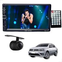 Rádio MP5 CarPlay Android Auto 2 Din + Câmera Ré Voyage 2000 2001 2002 2003 2004 2005 2006 até 2023