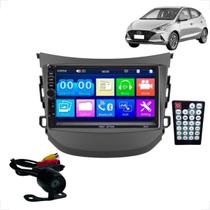 Rádio Multimidia MP5 2 Din com Câmera de Ré e Moldura HB20 2012 2013 2014 2015 2016 2017 2018 2019