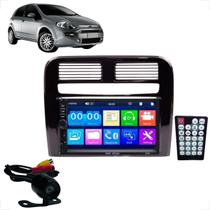Rádio Multimidia MP5 2 Din com Câmera de Ré e Moldura Punto 2008 2009 2010 2011 2012