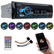 Radio para carro bluetooth Aparelho de som Automotivo 7 Cores de LED 4x50W LE-6841 - Lelong