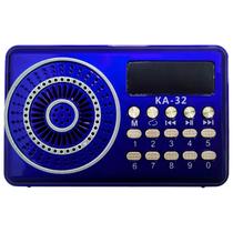 Rádio Pequeno E Portátil Com Fm/Usb/Sd/Bt Kapbom Ka-32 Azul