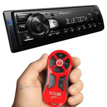 Rádio Pioneer Auto Som Bluetooth Com Controle Longa Distância