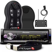 Radio Pioneer Som Bluetooth Usb Sem Toca Cd Mvh-x3000br Com Controle Longa Distancia Stetsom 500m