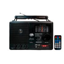 Rádio Portátil 12 Faixas USB BT SD Controle Remoto Motobras