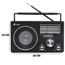 Rádio Portátil A6090T Recarregável Am Fm 3w Rms 4 A6090T