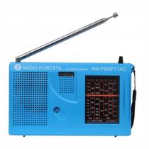 Rádio Portátil AM e FM 7 faixas Azul Motobras rm-psmp71ac - Motobrás