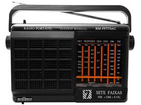 Rádio Portátil AM/FM 7 Faixas RM-PFT 73AC - Motobras