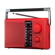 Rádio Portátil AM/FM LEOTEC - Vermelho - Melhor Recepção