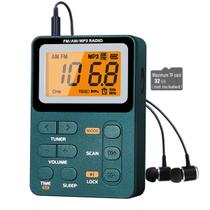 Rádio Portátil AM/FM Paeiope - Com Bateria Recarregável