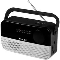 Radio Portatil AM/FM Philco PRR1010BT-SL com Bluetooth 110V ~ 60HZ - Preto/Prata
