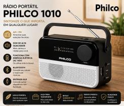 Radio Portatil AM/FM Philco PRR1010BT-SL com Bluetooth 110V ~ 60HZ - Preto/Prata Radio Portatil AM/FM Philco PRR1010BT-SL com Bluetooth 110V ~ 60HZ - Preto/Prata