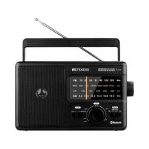 Rádio Portátil AM FM SW LW Bluetooth DSP Com Botão Grande Para Idosos, Alimentado Por AC Ou 4 Pilhas