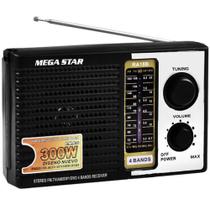 Radio Portatil AM/ FM/ SW1/ SW2 de 4 Bandas RA18B Bivolt - Mega Star