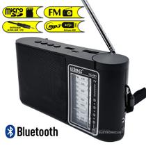Rádio Portátil Analógico 3 Faixas Bandas FM/AM/SW Bluetooth Recarregável Conexão USB LE661 - Lelong